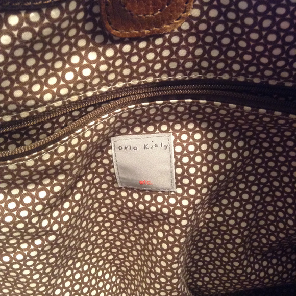 NWOTs Orla Kiely Graphic art bag in Brown/Pink - Picture 6 of 6